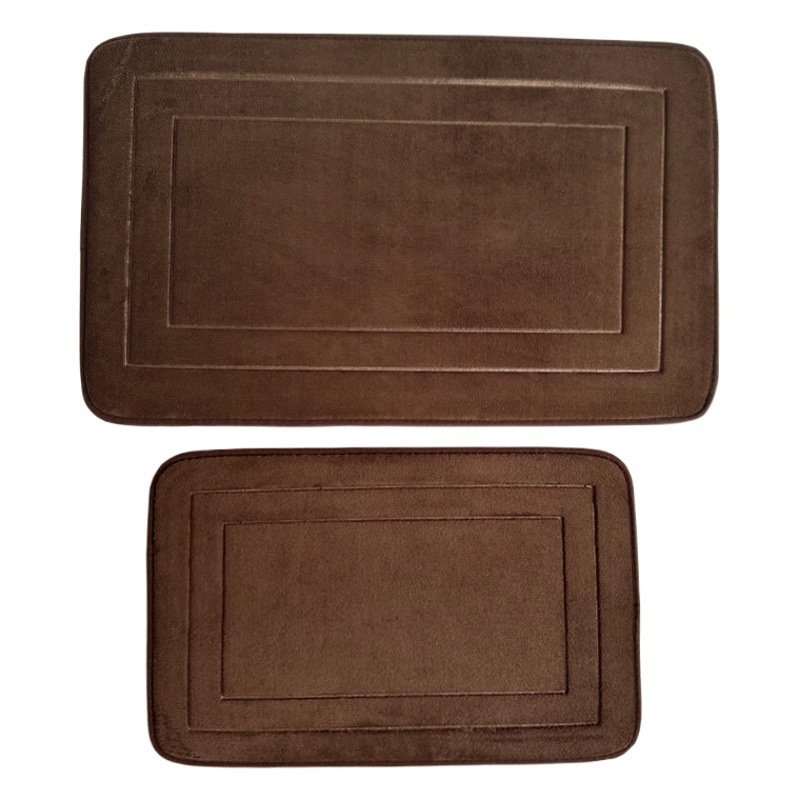 Venta directa de fábrica baño coral vellón absorbente de secado rápido en relieve alfombra de piso baño antideslizante alfombra de piso alfombra de la puerta
