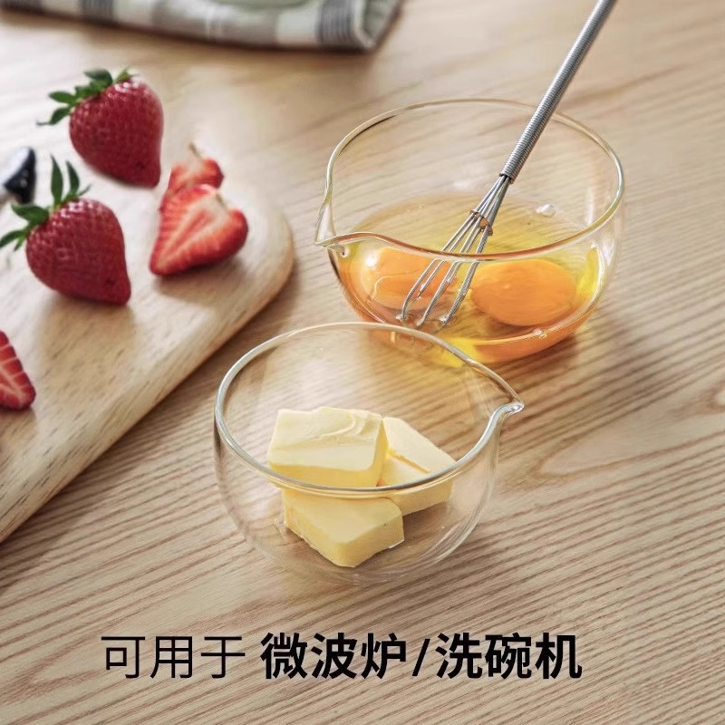 Glass bowl kitchen baking cooking bowl home transparent vegetable…