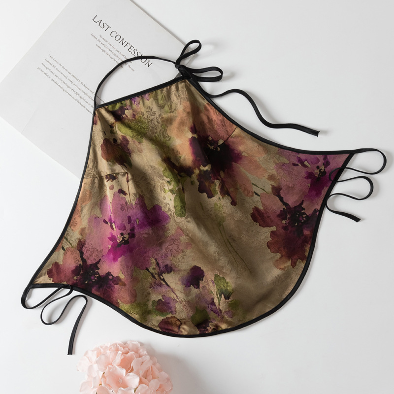New Mulberry Silk Bellyband Women's Sexy Summer Vintage Chinese Style Silk Backless Underwear Women's Sling Thin suit