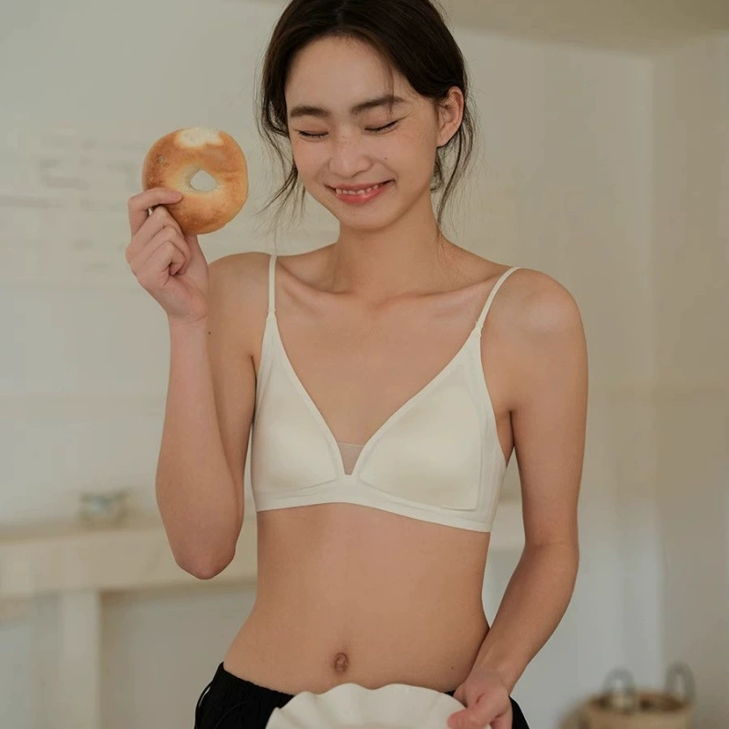Xin помогает без магнетизма оригинальная бесследная обнаженная треугольная чашка нижнего белья женского тонкого анти-провисания, дышащего, плоского бюстгальтера
