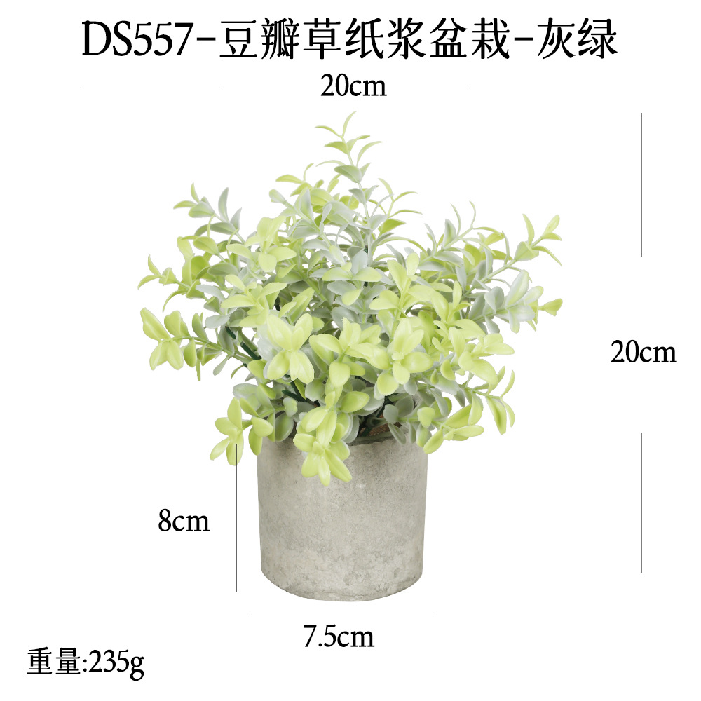 Más de 240 combinaciones populares de macetas con plantas verdes artificiales, decoraciones para el hogar, flores artificiales, bonsáis cilíndricos de pulpa de papel.