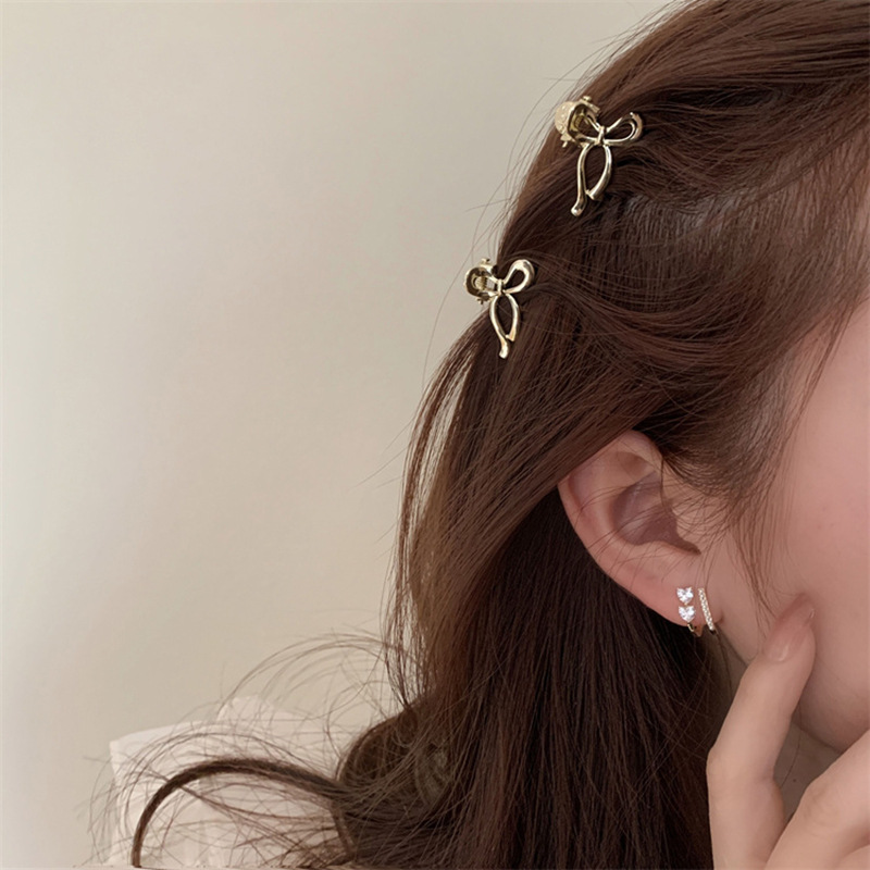 2-teiliges Haarklammer-Set mit kleiner Schleife für Frauen, Mädchen, Kinder, niedliches Haarnadel-Stirnband für Haarwäsche und Gesicht, Zubehör, Kopfbedeckung – Detail 1