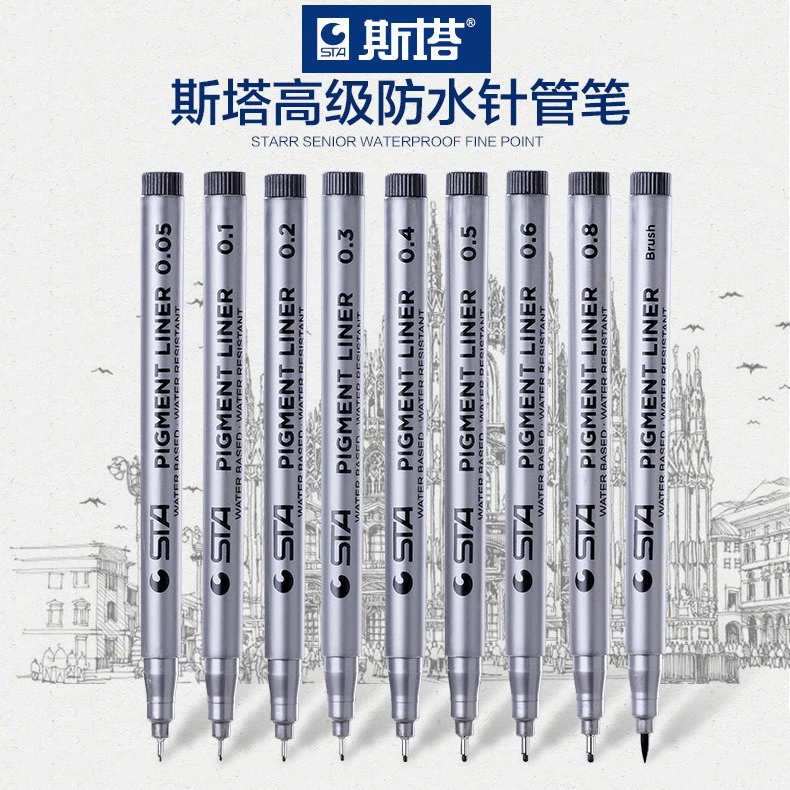 Art cartoon comics, waterproof rollerball pen, liner, hand painting