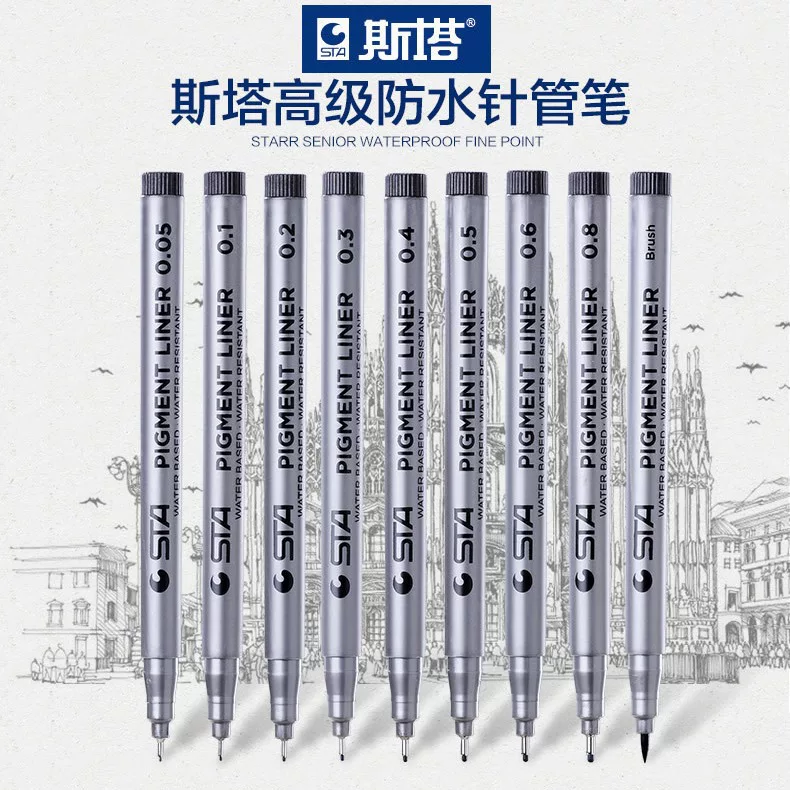 Art cartoon comics, waterproof rollerball pen, liner, hand painting