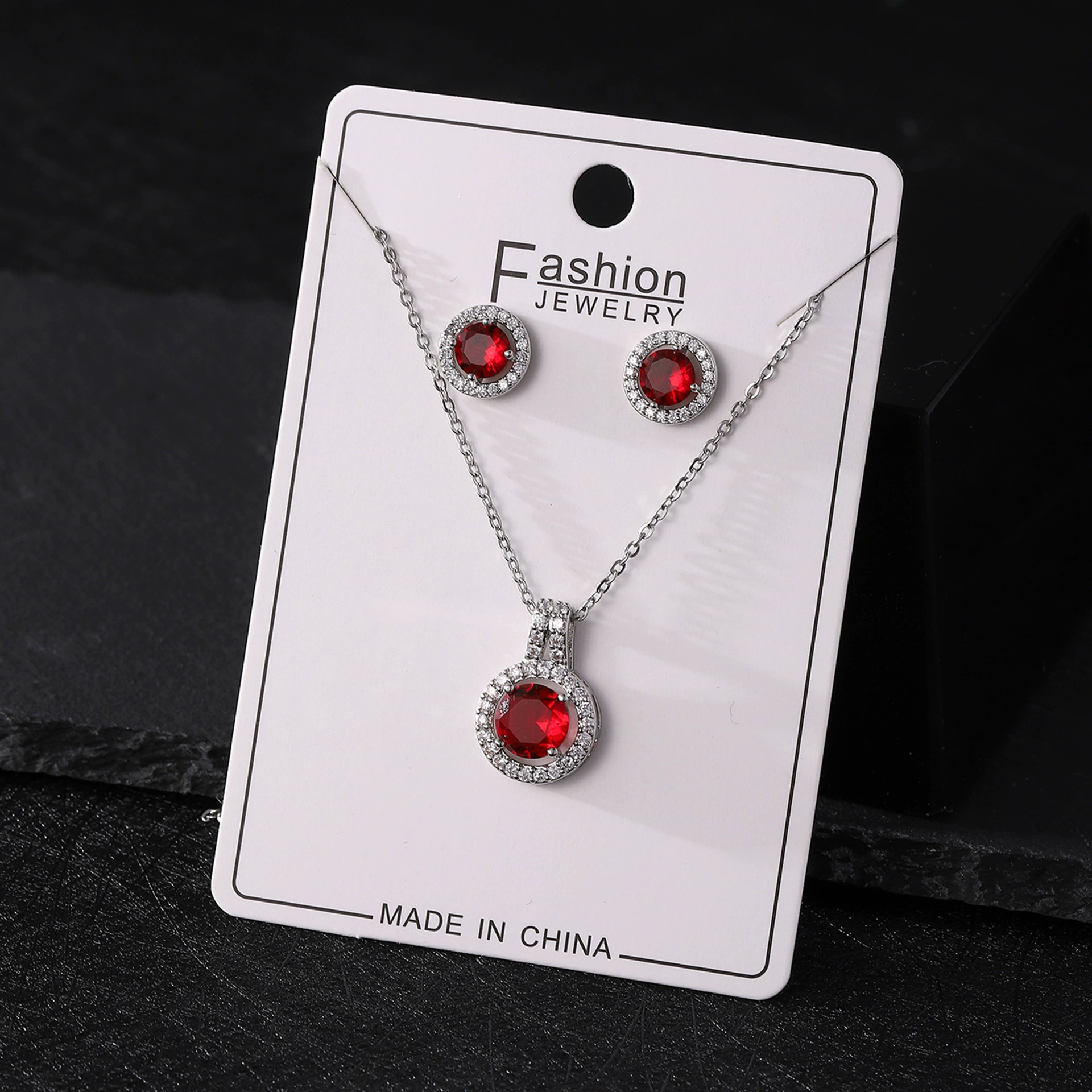 Медь цирконий, серьги, комплект, колье, цепочка, легкий роскошный стиль