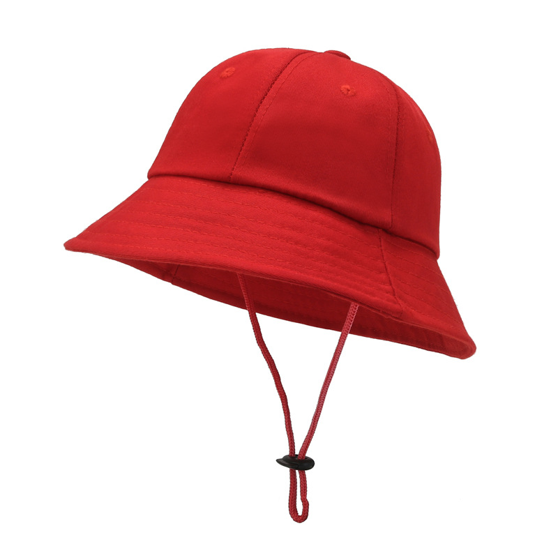 Cappellino giallo per bambini con logo, ideale per l'asilo nido, la scuola primaria e la scuola materna, con motivo pescatore e piccolo cappello rotondo._voghion.com