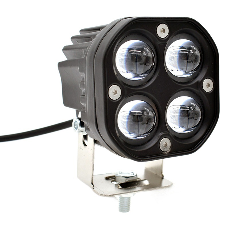 Factory direct supply new four-leaf clover spotlight work light square 4*4 spotlight two-color car motorcycle LED light