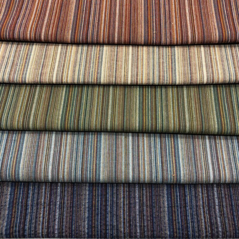 In-Stock Ethnic Style Yarn-Dyed Striped Fabric for Women's Shirts, Long Dresses, Children's Short-Sleeve Shirts, and Shorts