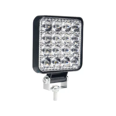 Cross-Border Exclusive Supply of Led Car Work Lights, Square 16Led Off-Road Vehicle Spotlights, Engineering Lights/Inspection Lights (İşçi projektorları) - square-16-light-white-slim-aluminum