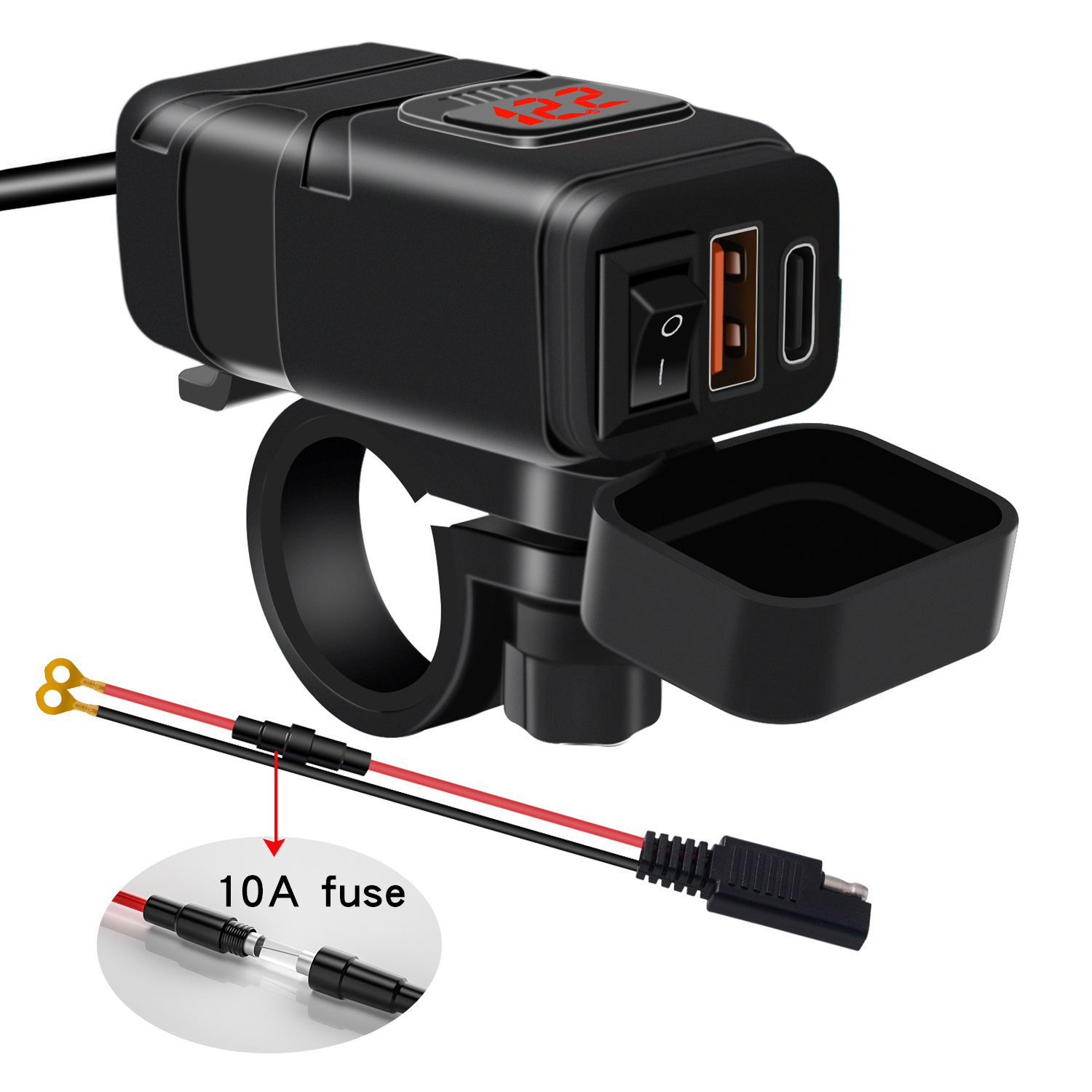 Car Charger PD+QC3.0 Fast Charge TYPE-C Digital Display