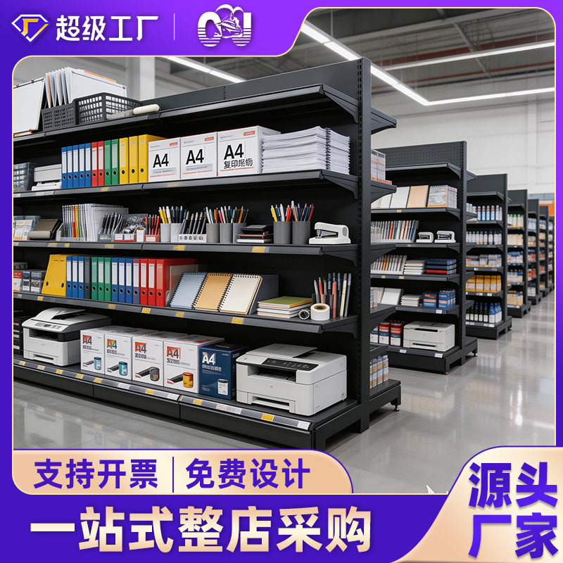 Estantes de supermercado de Guangdong estantes de supermercado mayorista estantes de supermercado tiendas de conveniencia unilaterales estantes de exhibición de supermercados de grandes almacenes