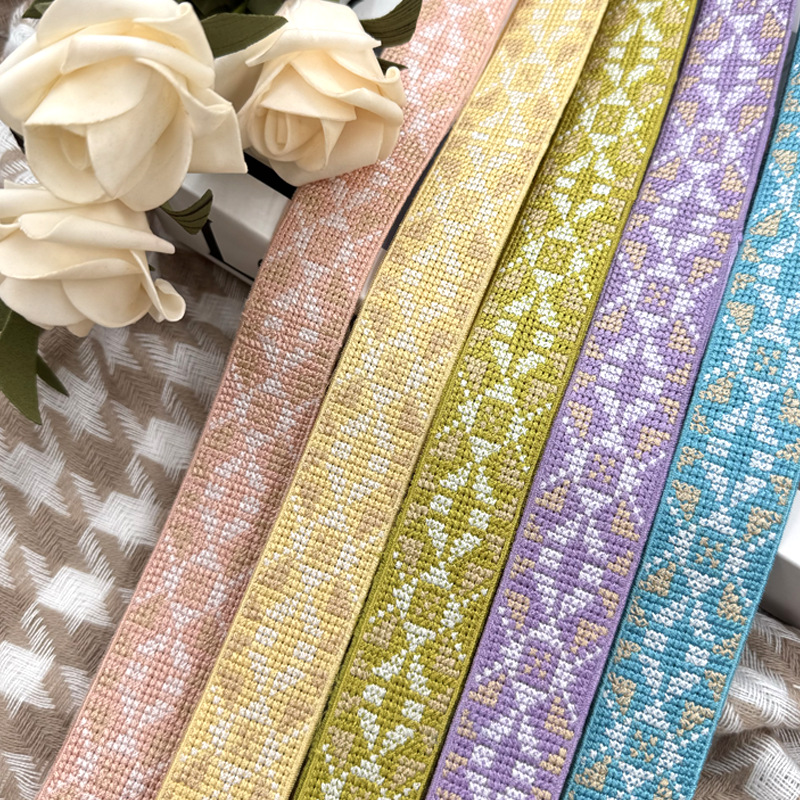 레이스 민족 스타일 리본 액세서리 그녀는 자카드 리본 수제 DIY 의류 장식 벨트 홈 패브릭