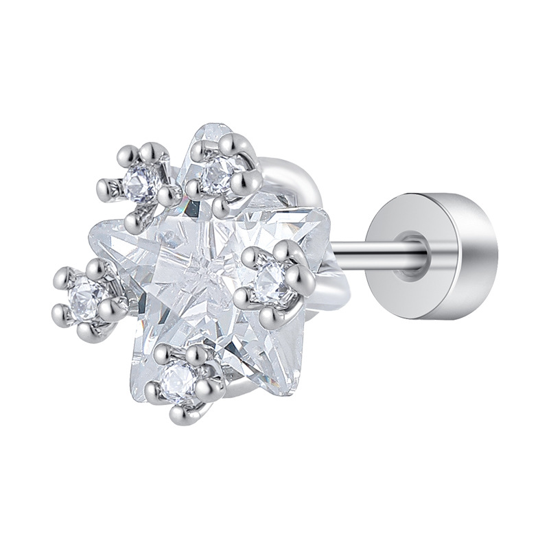 Nicho sentido de diseño de plata esterlina actividad cool guapo aretes de aretes variados para mujeres lujo ligero de alto nivel sensación de cara cuadrada pernos de aretes