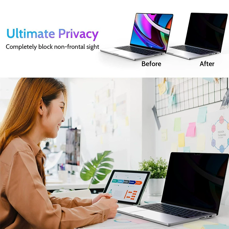 Ноутбук MacBook Pro / Air защитная антивидовая мембрана с магнитным всасыванием, защищающая приватность, горизонтальная двухсторонняя антипиратная мембрана