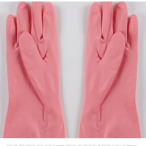 Guantes de lavado de platos cepillo de goma impermeable cocina de PVC limpio espesado duradero antideslizante desgaste doméstico al por mayor