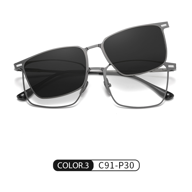 Las nuevas gafas de sol polarizadas magnéticas CG8803 se pueden equipar con gafas planas de miopía, gafas de visión nocturna de metal para conducir de noche