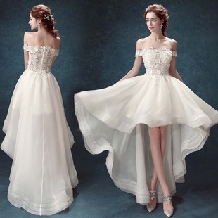 High-end fashion lace petal off-shoulder tube top backless mesh dinner party elegant dress dress