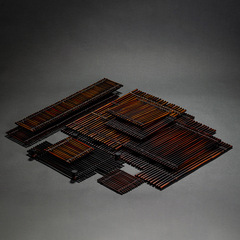 高檔日式紫竹做舊手編竹排竹製茶道隔熱墊復古干泡台壺托小號茶盤