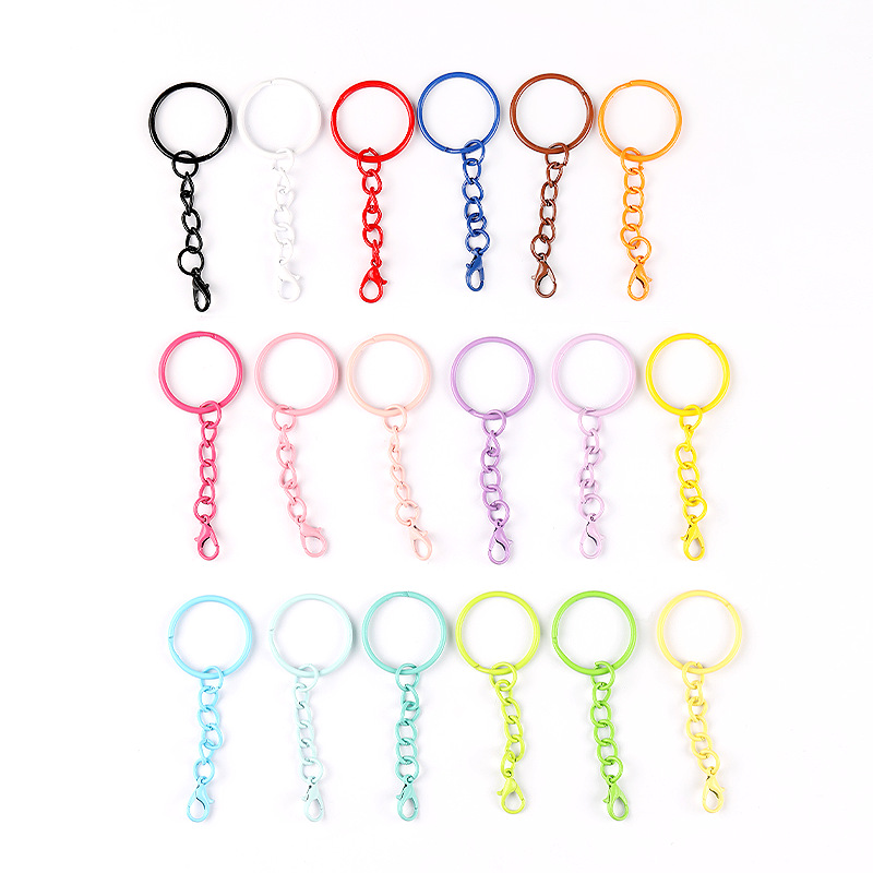 Colores pintados con llavero de cadena de langosta bolsos muñecas colgantes joyas accesorios DIY creativos joyas