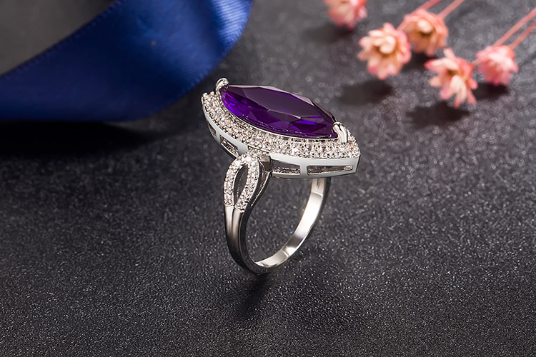 Fashion Horse Eye Copper Rings Inlay Zircon Copper Rings 1 Piece