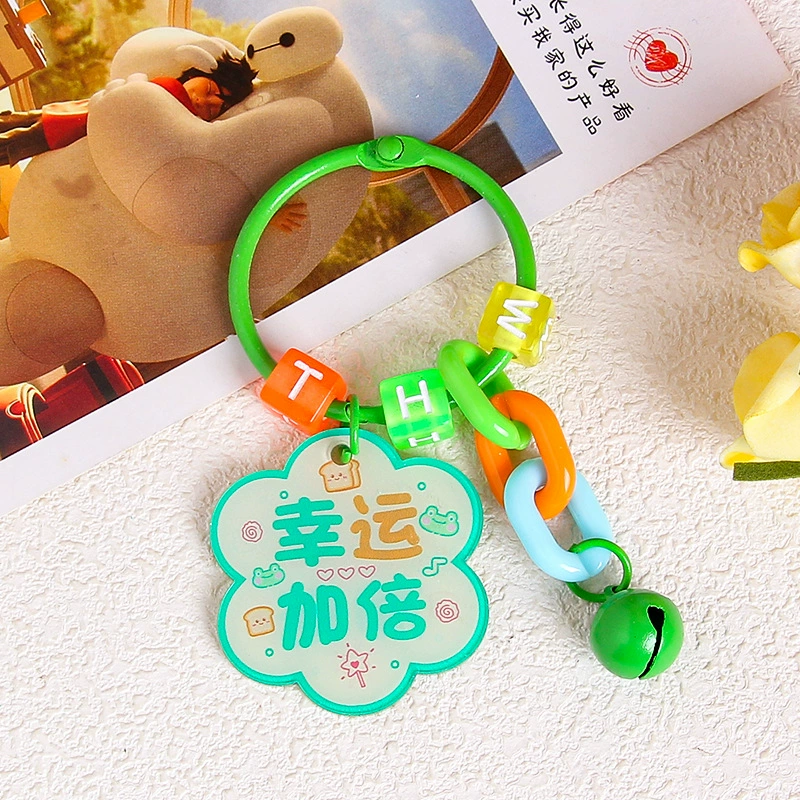 Brand creative acrylic protective amulet, keychain, transparent pendant, bag decoration, decorations