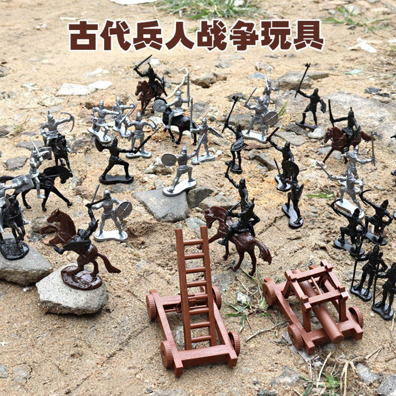 Static Soldier Model Cross-border Small Soldier Toy Military Small Soldier Soldier Car Ancient Soldier War Horse Corps Army