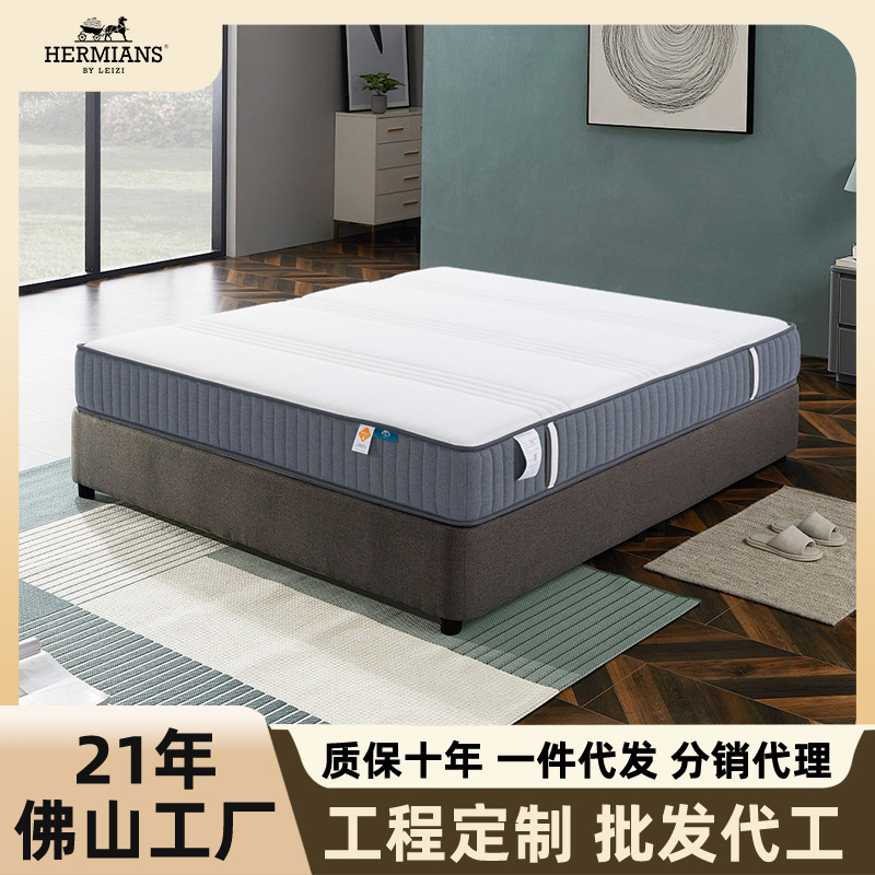 Spine-Protecting Latex Mattress 25cm, Anti-Mite, Antibacterial, Stainless Steel Spring, Anti-Interference, Dual-Use Soft and Hard Spine-Protecting Health Mattress