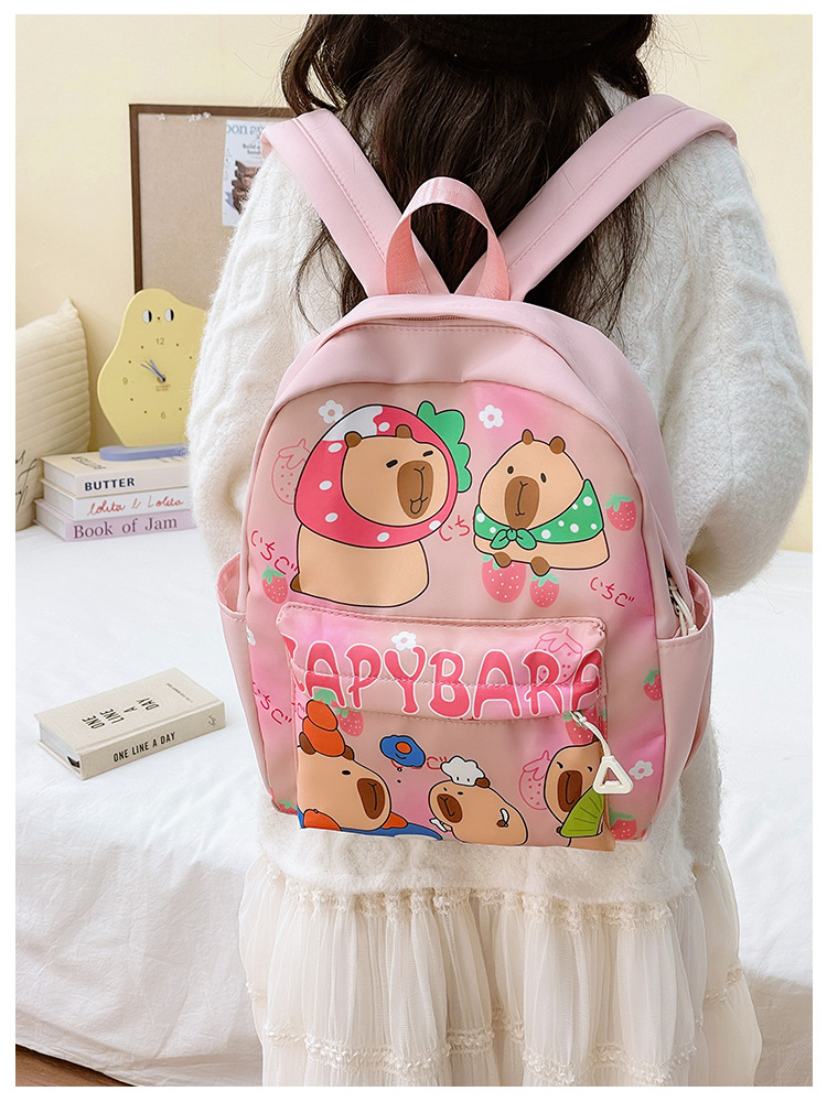 Fashionable kindergarten cute cartoon backpack, Kapibala popular small schoolbag new style, 3-6 years old children's shoulder trend undefined