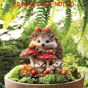 Cross-Border Charming Forest Garden Pile Indoor and Outdoor Acrylic Potted Plants and Courtyard Decoration Waterproof and Wear-Resistant Floor Plugs