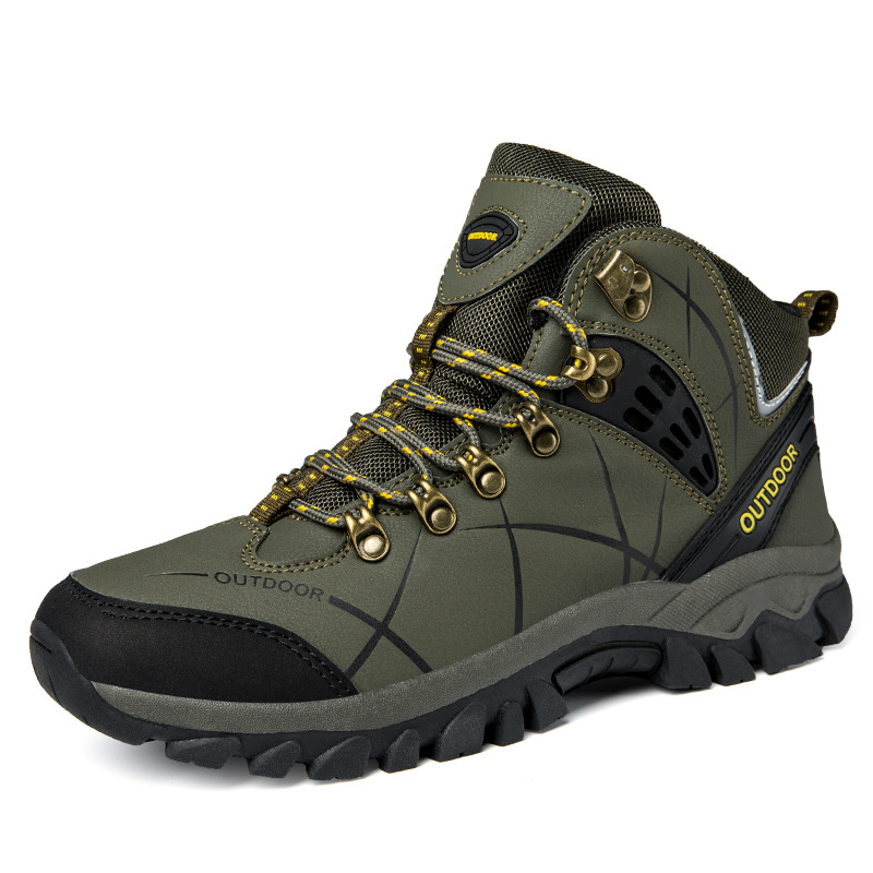 Sapatos de caminhada para atividades ao ar livre, treinamento para caminhadas, botas de campo masculinas, modelo de cadarço para casal, calçado individual masculino_voghion.com