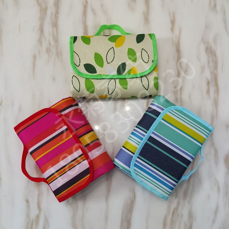 現貨大規格牛津布野餐墊黃白格子地墊折疊便攜戶外春遊墊可定制