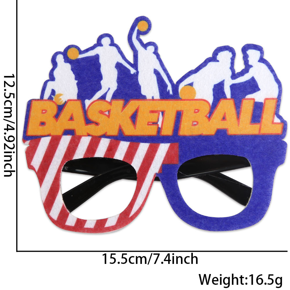 Nuevas gafas de fiesta con tema de baloncesto Juegos de juegos de baloncesto Decoración de juegos de baloncesto Aficionados animando Marco de gafas fotográficas