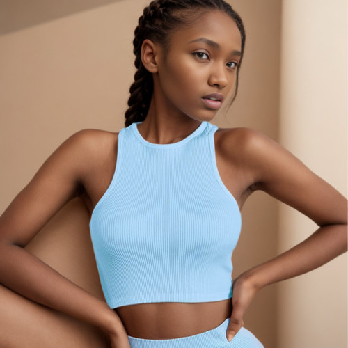 New Yoga Backless Compression Bralette Women's High-Intensity Sports Underwear Sleeveless Fitness Top