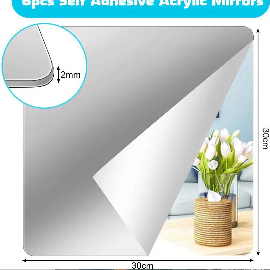Мягкое зеркало, настенное, самоклеящееся, зеркало в полный рост, зеркало для дома, общежития, ванной комнаты, акриловое зеркало, влагостойкая поверхность зеркала