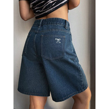 T 37212 Plus Size High Waist A-line Denim Shorts