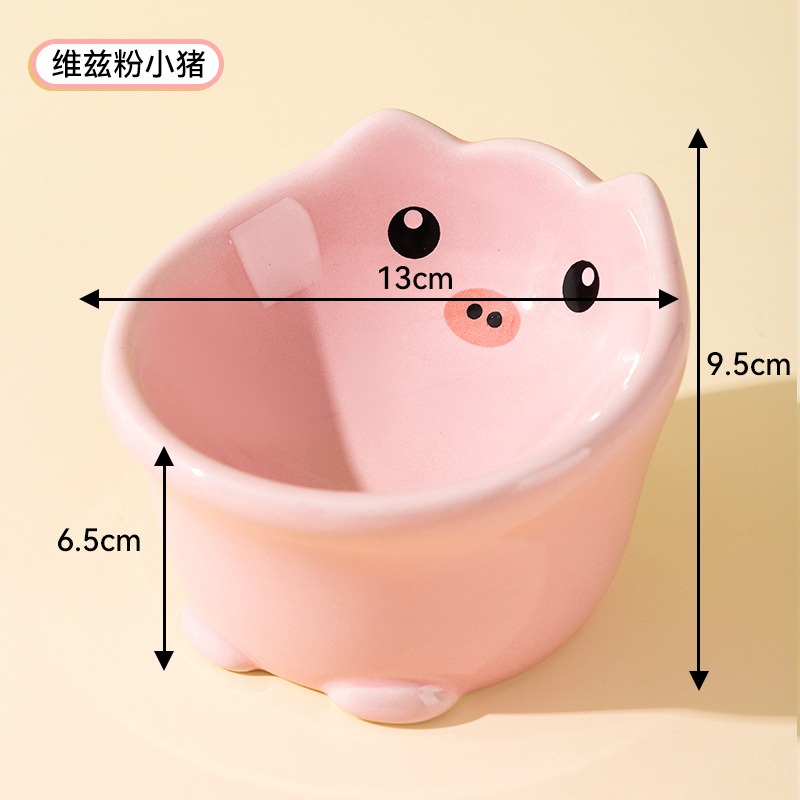 Tazón de cerámica de dibujos animados, tazón para gatos, tazón para perros