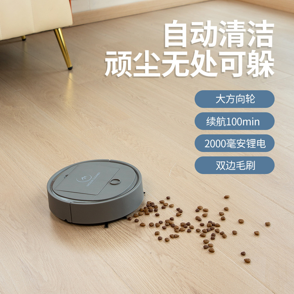 Cross-Border Sweeping Robot, Fully Automatic Household Mini Cleaning Machine, USB Charging Smart Vacuum Cleaner, Gift Wholesale
