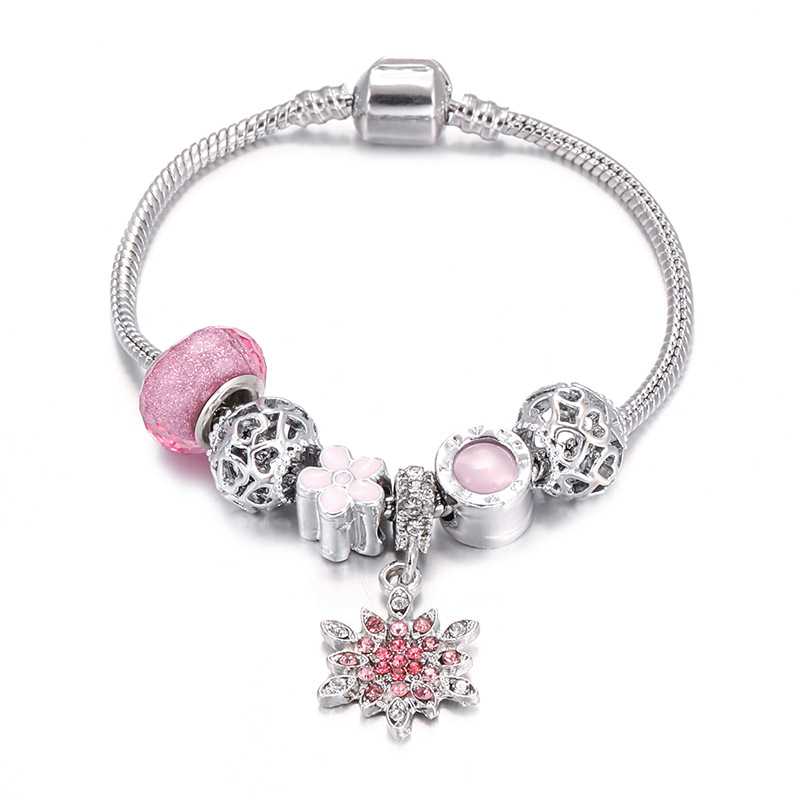 Fashion Snowflake Alloy Plating Artificial Rhinestones Womenu0027S Bracelets 1 Piece
