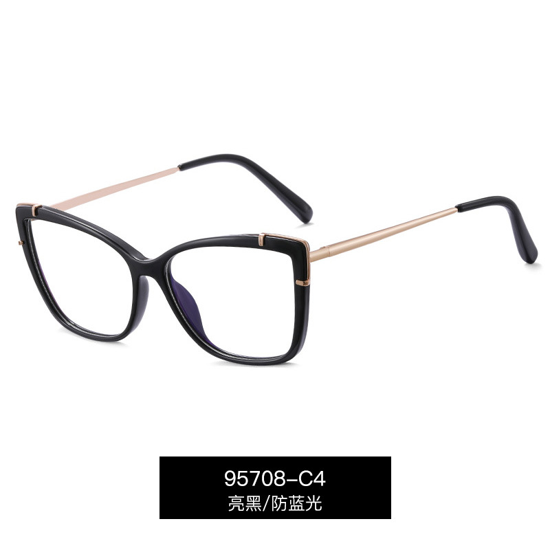 Gafas con Protección Anti-Luz Azul TR90 para Mujer, Montura Cuadrada con Patillas Flexibles, Sin Graduación, Diseño Moderno, Comercio Exterior Transfronterizo 95708
