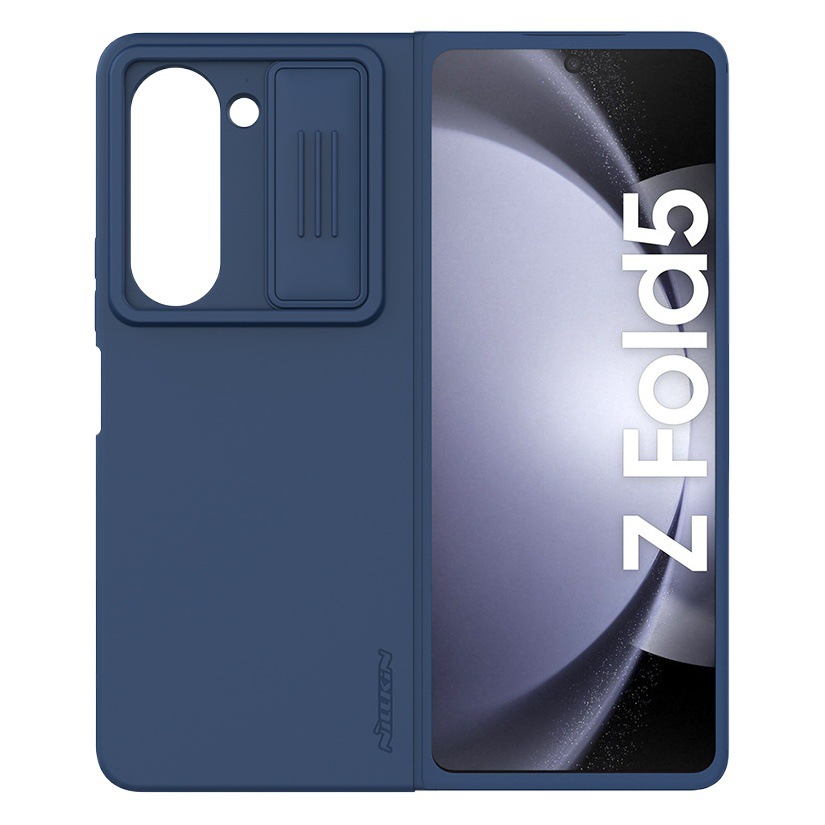Nillkin aplicable a Samsung Z Fold 5 Fold teléfono móvil espejo de silicona líquida lente push cubierta protectora W24