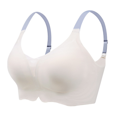 Large size fixed cup bra, push-up, adjustable side breasts, no wire bra, big breasts, anti-sagging bra for women