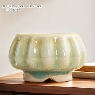 Succulent Ceramic Flower Pot Thumb Pot Special Clearance Small Diameter Controlled Painted Hand-Painted Kiln Gradient Breathable Desktop
