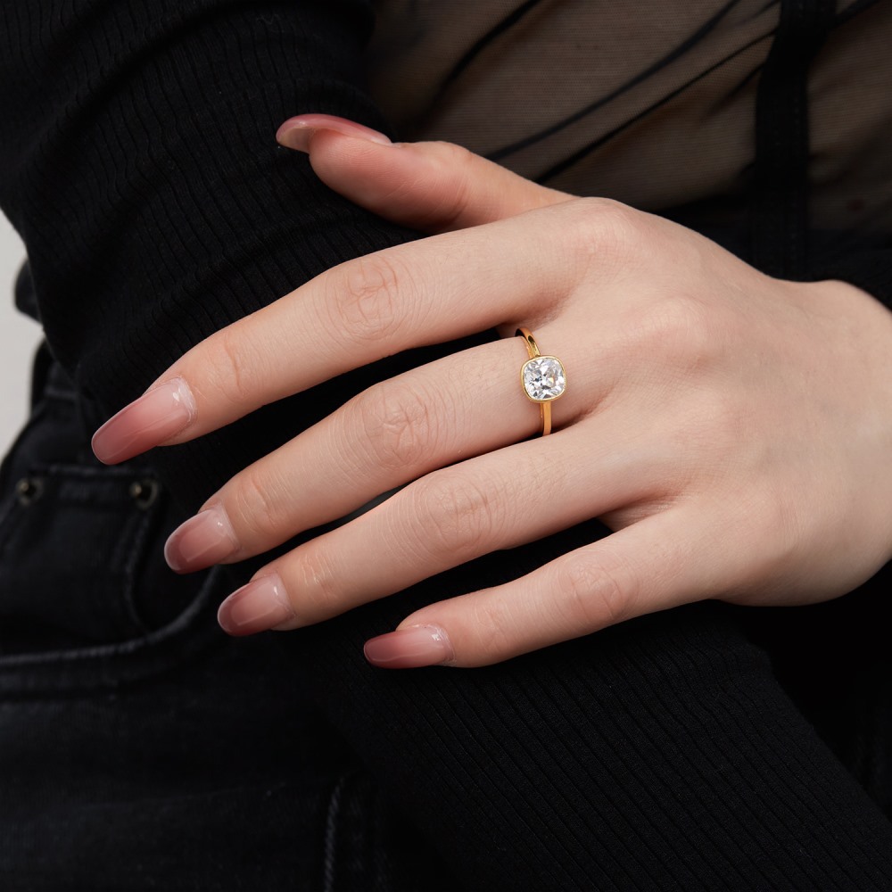 Sterling Silver Simple Style Classic Style Inlay Heart Shape Zircon Rings display picture 8