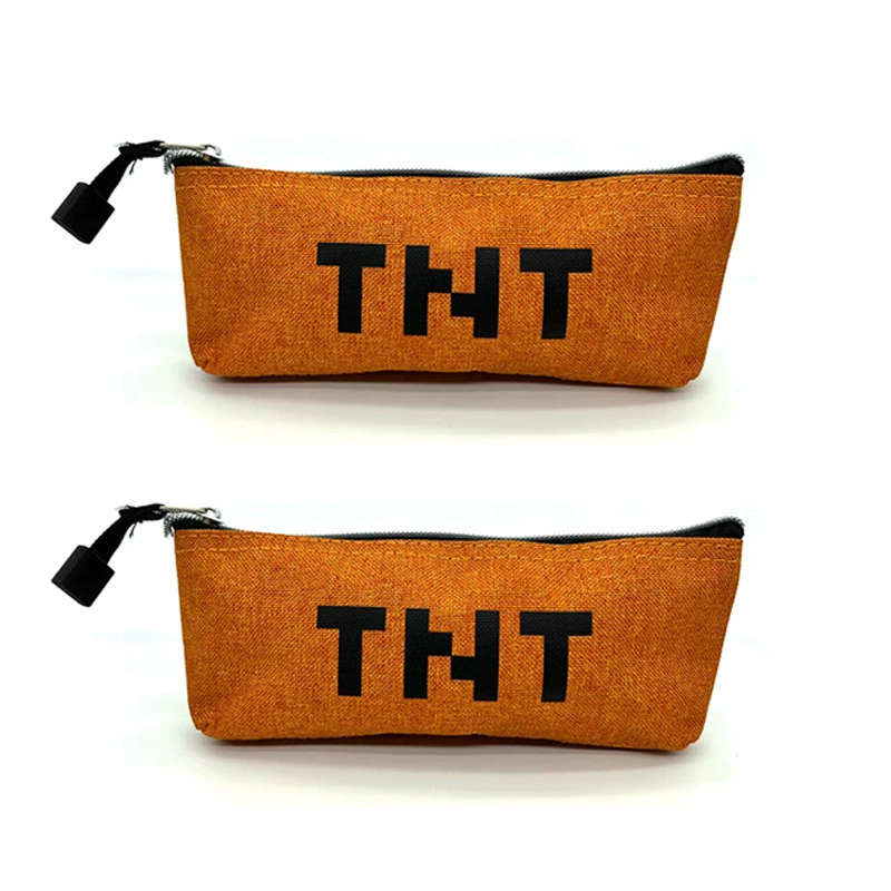 Пенал (Minecraft) с дизайнами Эндермена, Крипера и TNT — студенческий, 20×9 см