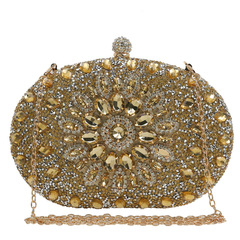 2023 new cross-border sunflower diamond evening bag with cheongsam dress evening bag European and American ladies handbag