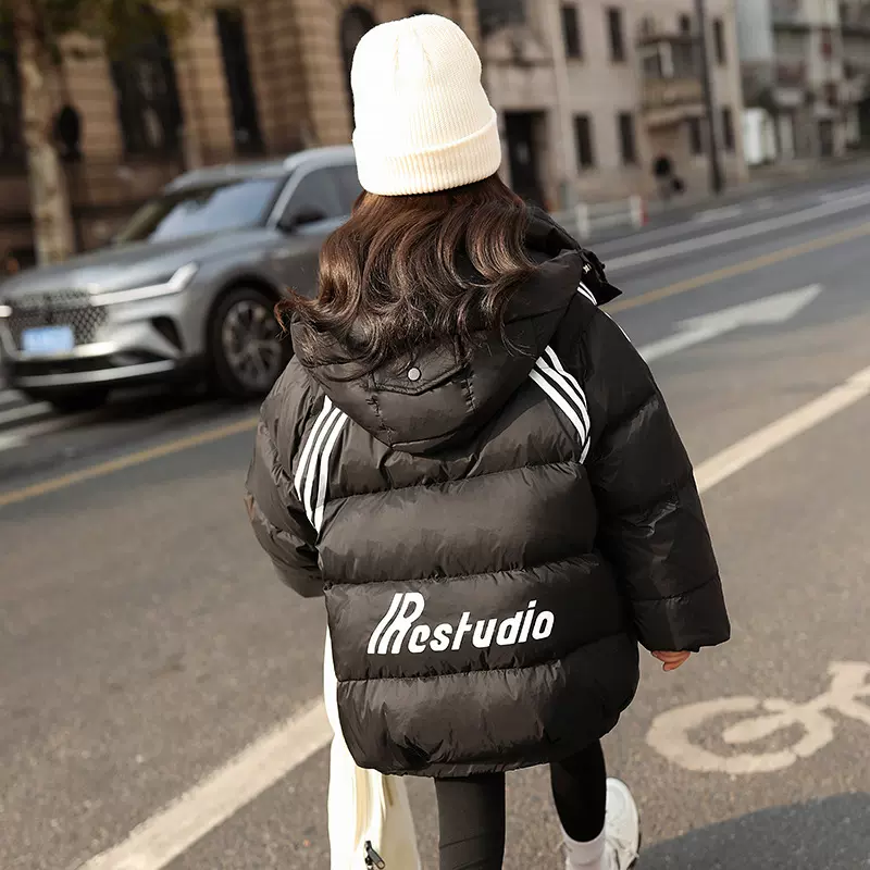 女童冬款加厚棉服2025新款中大童女孩韩版时尚百搭上衣保暖棉袄潮