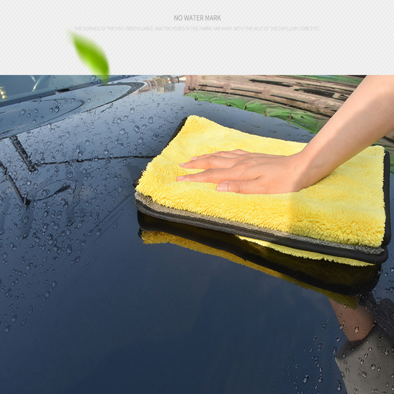 Toalla de doble cara espesa toalla de limpieza de automóviles toalla extra gruesa sin cabello sin marcas de lana de coral superficies de lavado de agua image 7