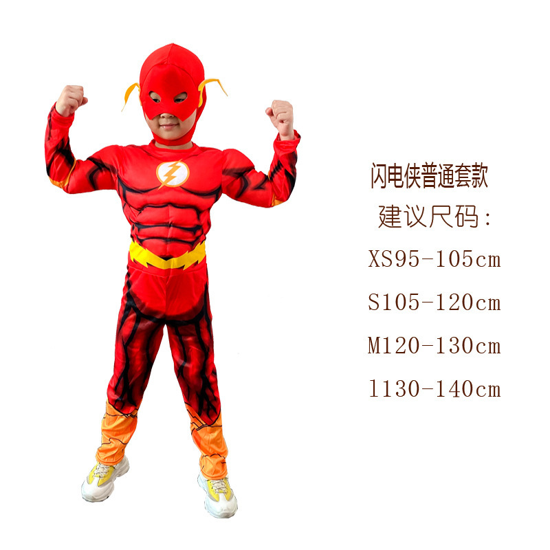 万圣节美国队长钢铁侠绿巨人擎天柱儿童肌肉衣服蜘蛛侠雷神演出服|undefined