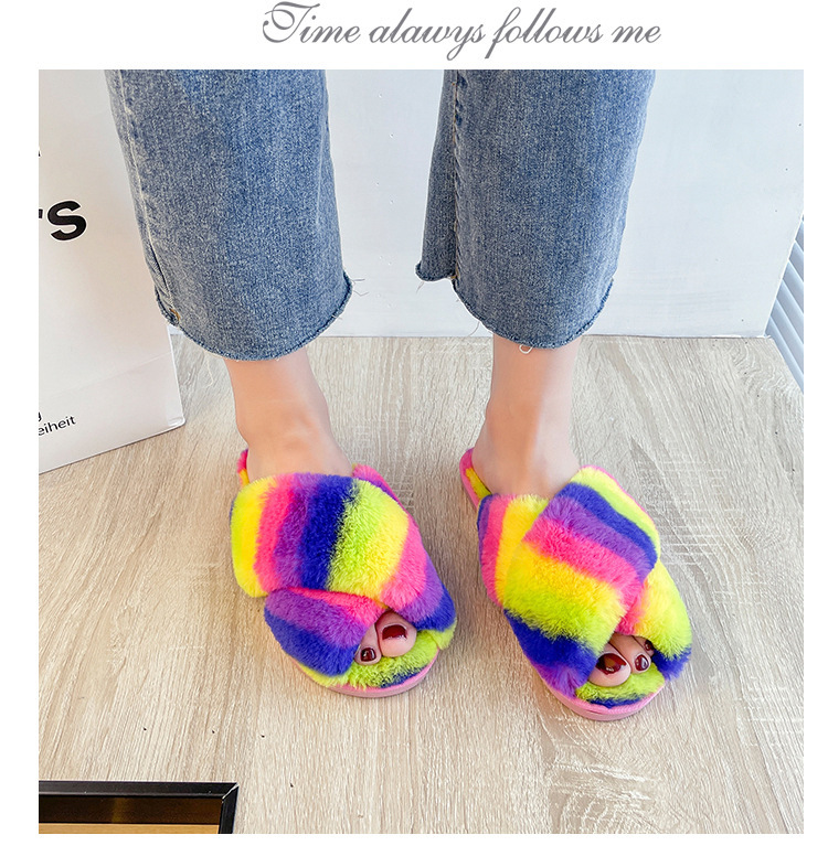 Pantofole in memory foam comode imbottite per esterni autunnali in peluche da donna_voghion.com