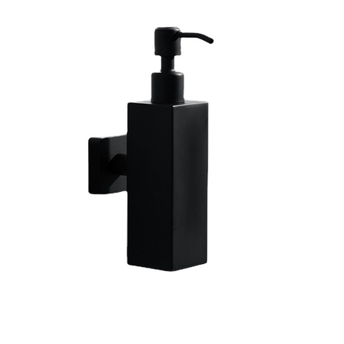 304 Stainless Steel Wall Mounted Manual Black Soap Dispenser 200ML Shampoo Shower Gel Bottle Hand Sanitizer Box Hotel